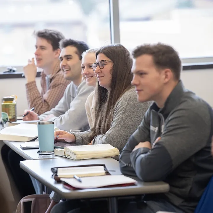 Students in a classroom.